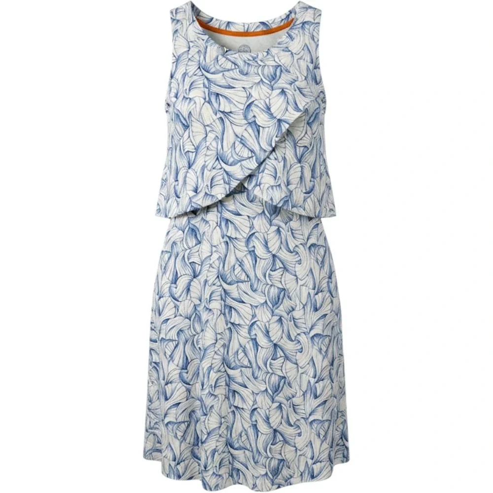 Tory Burch Kaley Ellora Pima Cotton Sundress White Blue Size XS Summer